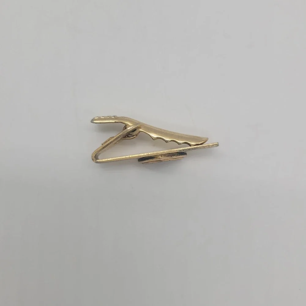 Vintage Ford Marketing Institute 10K Gold Emblem Tie Clip Automotive Memorabilia